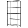 Regiller 5-Wire Shelving Metal Storage Rack Adjustable Shelves,Standing Storage Shelf Units For Laundry Bathroom Kitchen Pantry Closet(Black,14.1' D X 30' W X 79' H)