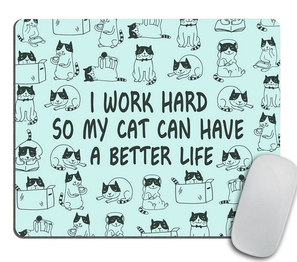 Mouse Pad Funny Cat Mousepad New Job Present Office Decor Cat Mouse Pad Cat Lady Present For Coworker Cubicle Decor Office Suppl