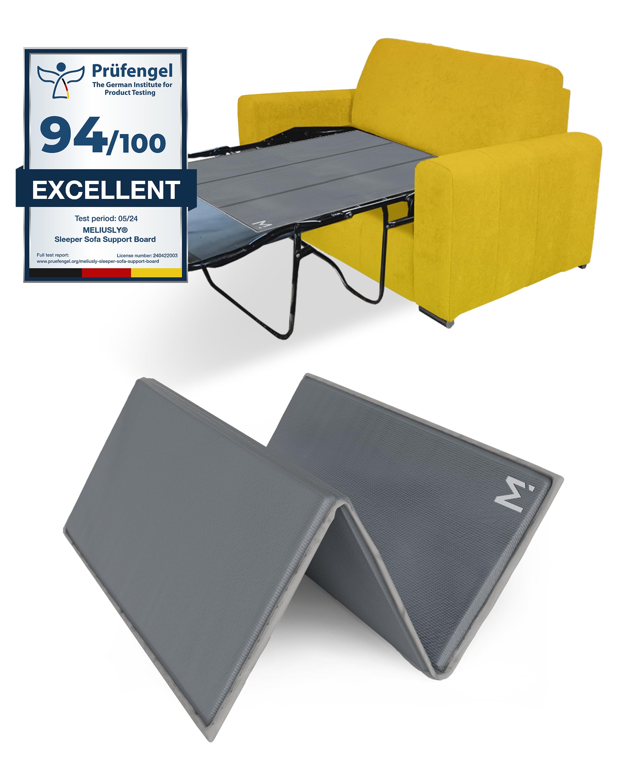 Meliusly® Sleeper Sofa Support Board (48X36' - Twin Size) Sleeper Sofa Support For Sofa Bed - Sleep Sofa Bar Shield For Sofa Bed Or Pullout Couch - Sofa Bed Mattress, Cushion And Bar Support Slats
