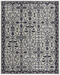 HomeRoots 513675 8 x 10 ft. Taupe & Gray Wool Floral Hand Tufted Handmade Stain Resistant Rectangle Area Rug