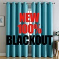 G2000 100% Blackout Curtains For Bedroom Living Room Curtains 63 Inch Length Turquoise Curtains Room Darkening Window Grommet Cu