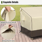 Mr. Cover Patio Chair Covers Waterproof, Outdoor Furniture Covers For Rocking & Adirondack Chairs, Fits Up To 32'W X 37'D X 36'H, Moisture-Proof & Uv-Protection, Brown & Khaki, 2 Pack