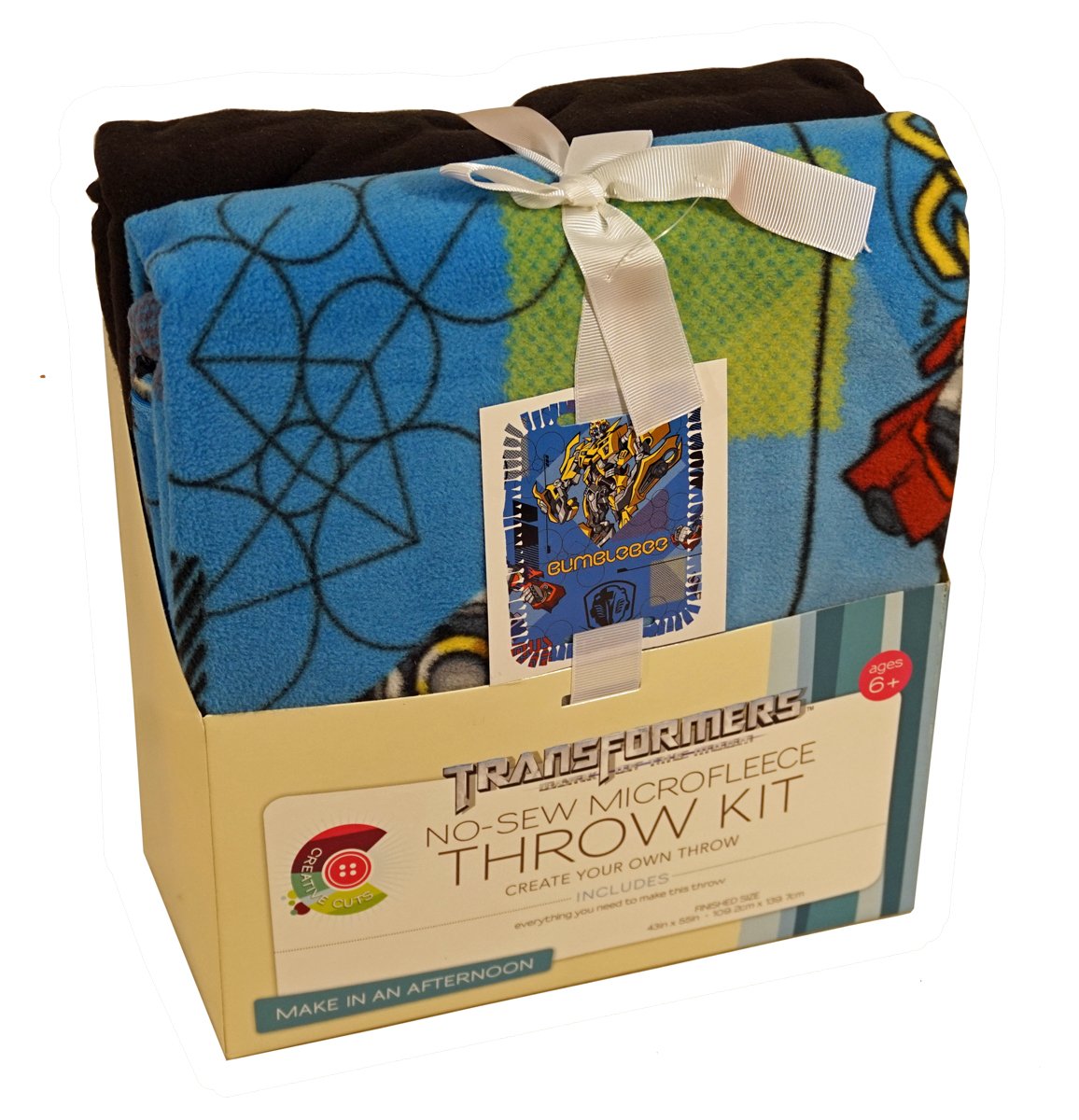 Springs Creative Products Transformers Bumblebee And Optimus Prime No-Sew Microfleece Throw Blanket Kit