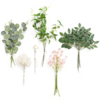Ling's Moment Artificial Greenery Stems Box Set, 42pcs with 6 Kinds of Faux Greenery Picks for DIY Bridal Bouquets Wedding Flora