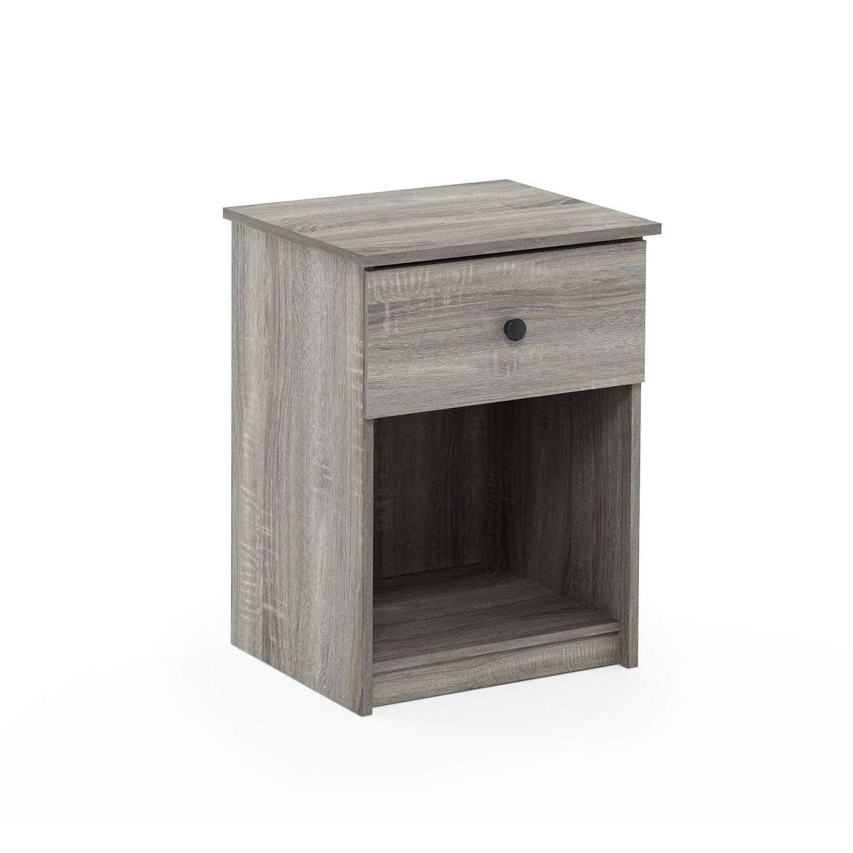 Furinno Tidur Nightstand, 1-Pack, French Oak Grey