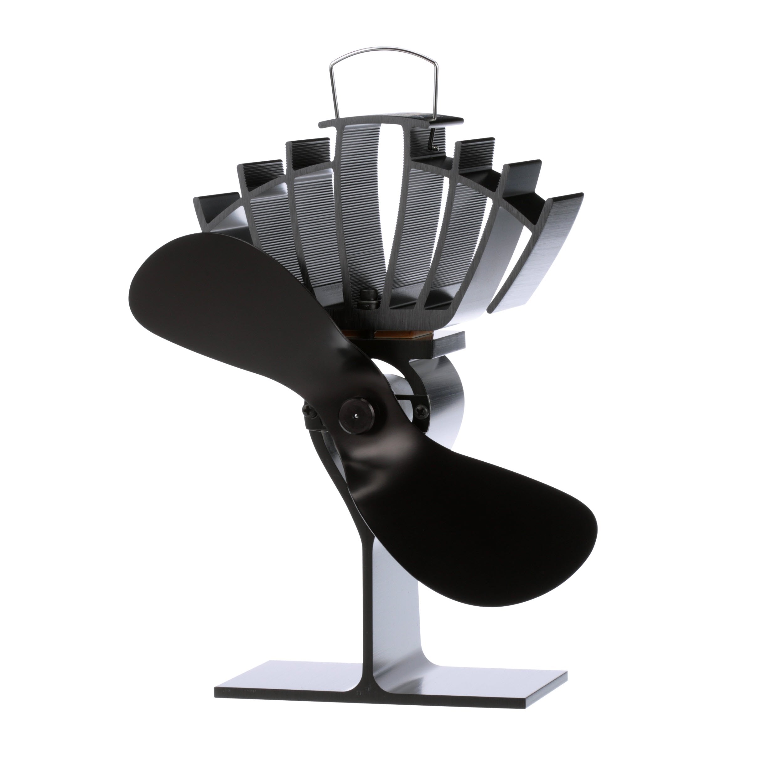 Ecofan UltrAir, Classic Styled, Heat Powered Wood Stove Fan, 125 CFM, 810CAXBX, Mid-Sized, 7.9 Blade, Black
