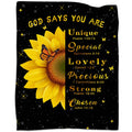 Sunflower Throw Blanket For Women Christian Religious Gifts Soft Sunflower Blanket Throw God Say You Are Bible Verse Gift For Wo