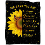 Sunflower Throw Blanket For Women Christian Religious Gifts Soft Sunflower Blanket Throw God Say You Are Bible Verse Gift For Wo