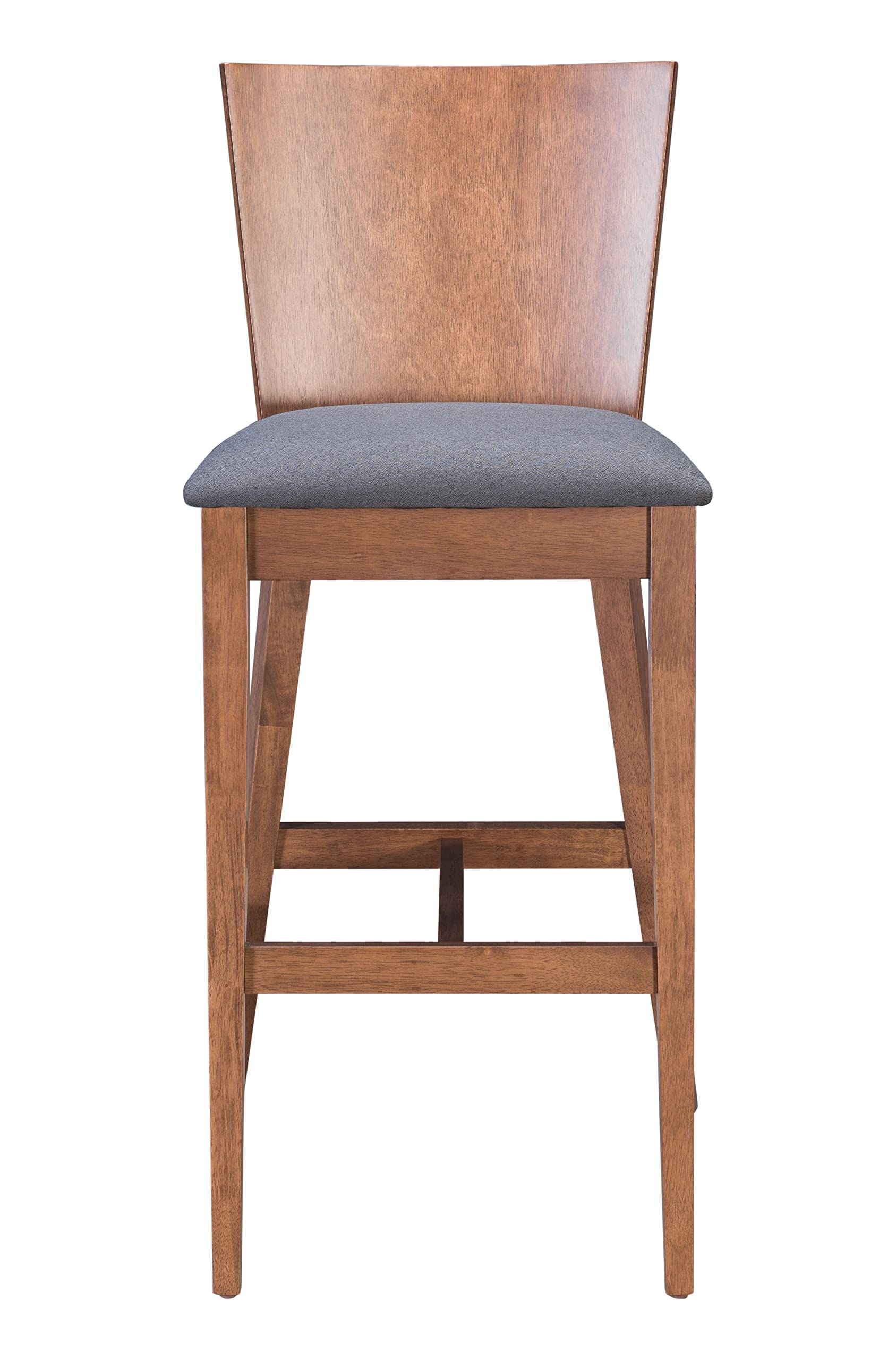 Ambrose Bar Chair (Set of 2) Walnut & Gray