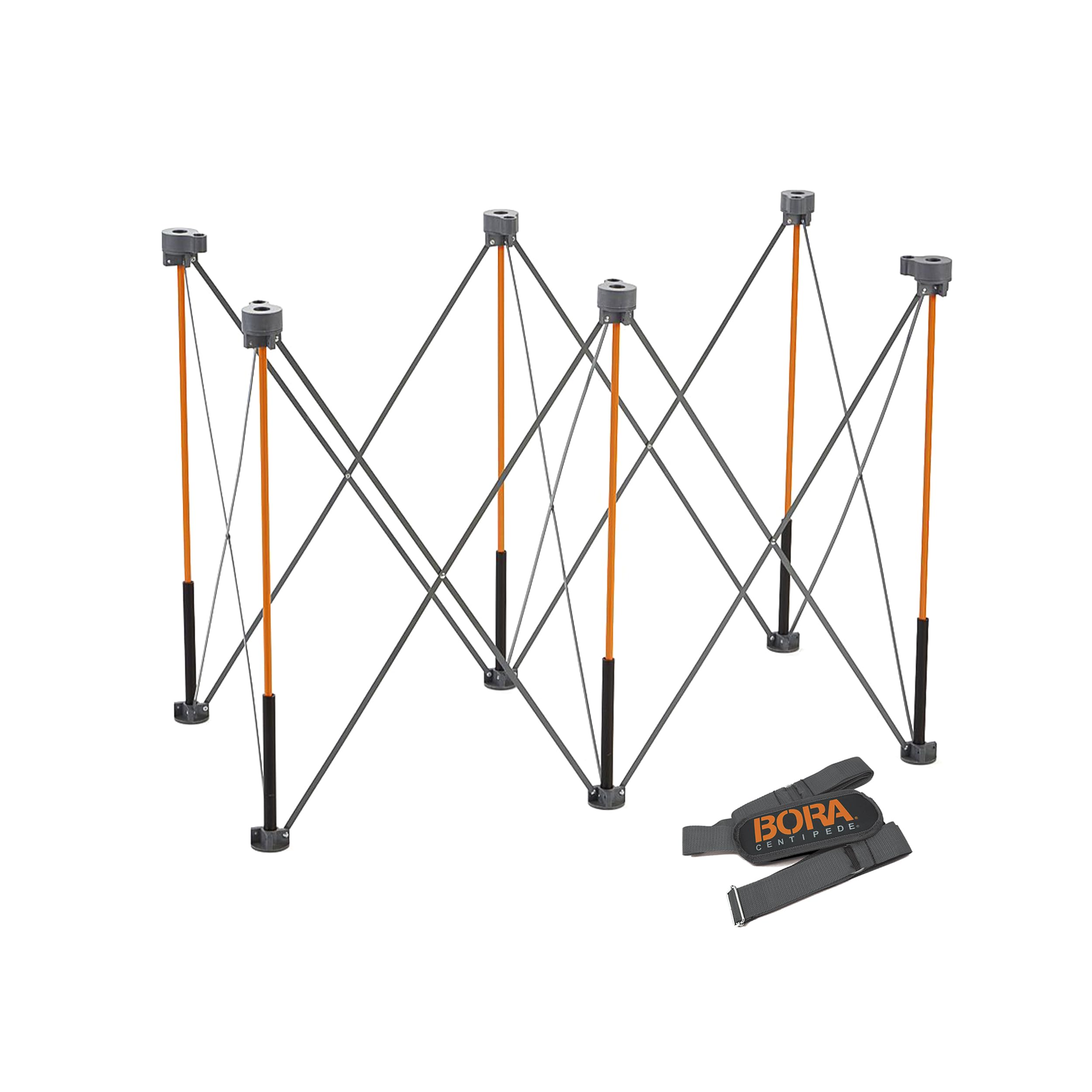 Bora Centipede Ct6 36 Inch Tall Portable Folding Workstand With Carry Strap, Collapsible Workbench, Construction Table, Support, Sawhorse, 2Ft X 4Ft, 36 Inch Work Height, 2,500Lb Weight Capacity