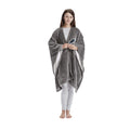 Beautyrest Heated Throw Blanket Wearable Shawl for Gifts, Sherpa to Fleece Electric Wrap Poncho, Auto Shut Off, Virtually No EMF