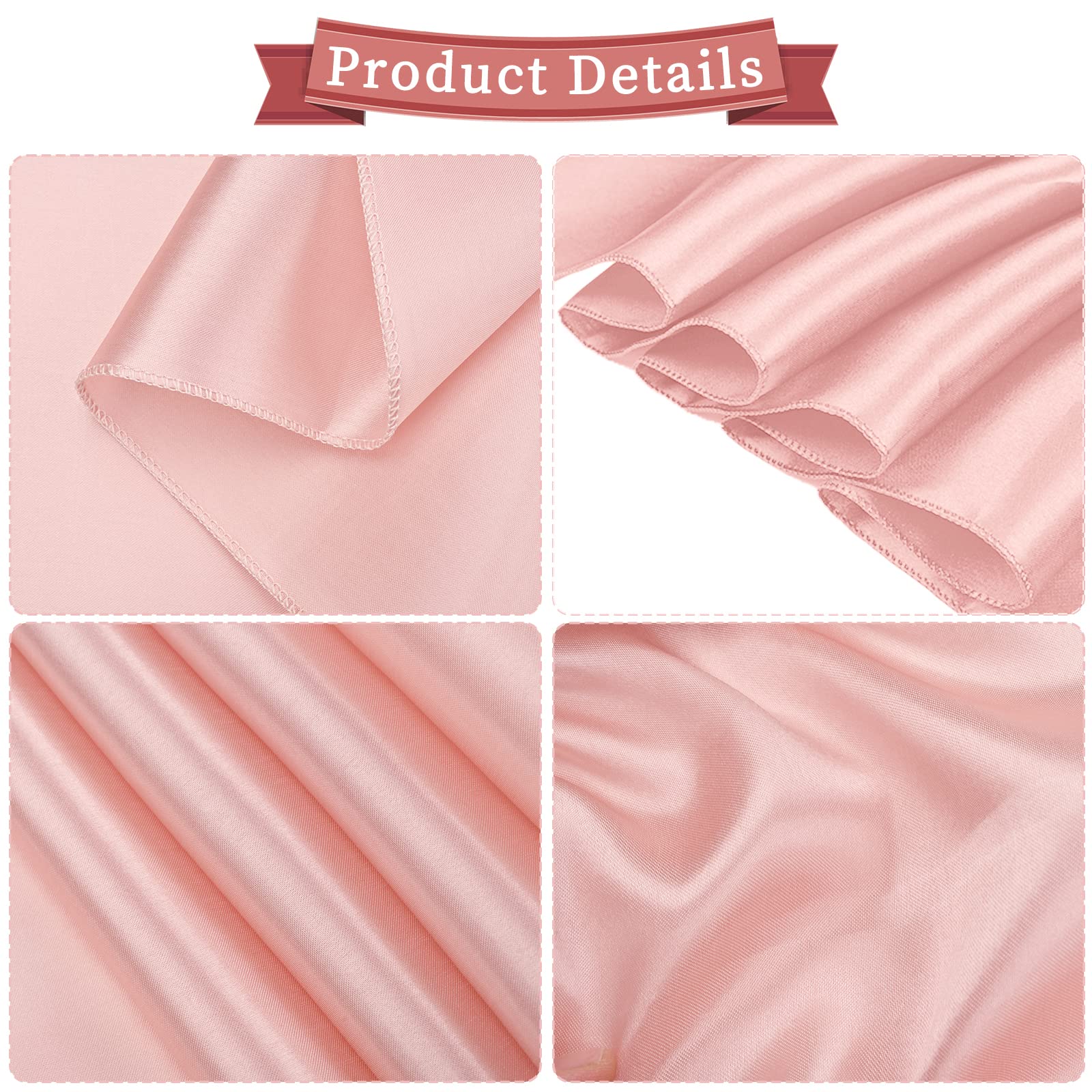 Fani 60 Pcs Satin Chair Sashes Bows Universal Chair Cover For Wedding Reception Restaurant Banquet,Party,Hotel Event Decorations