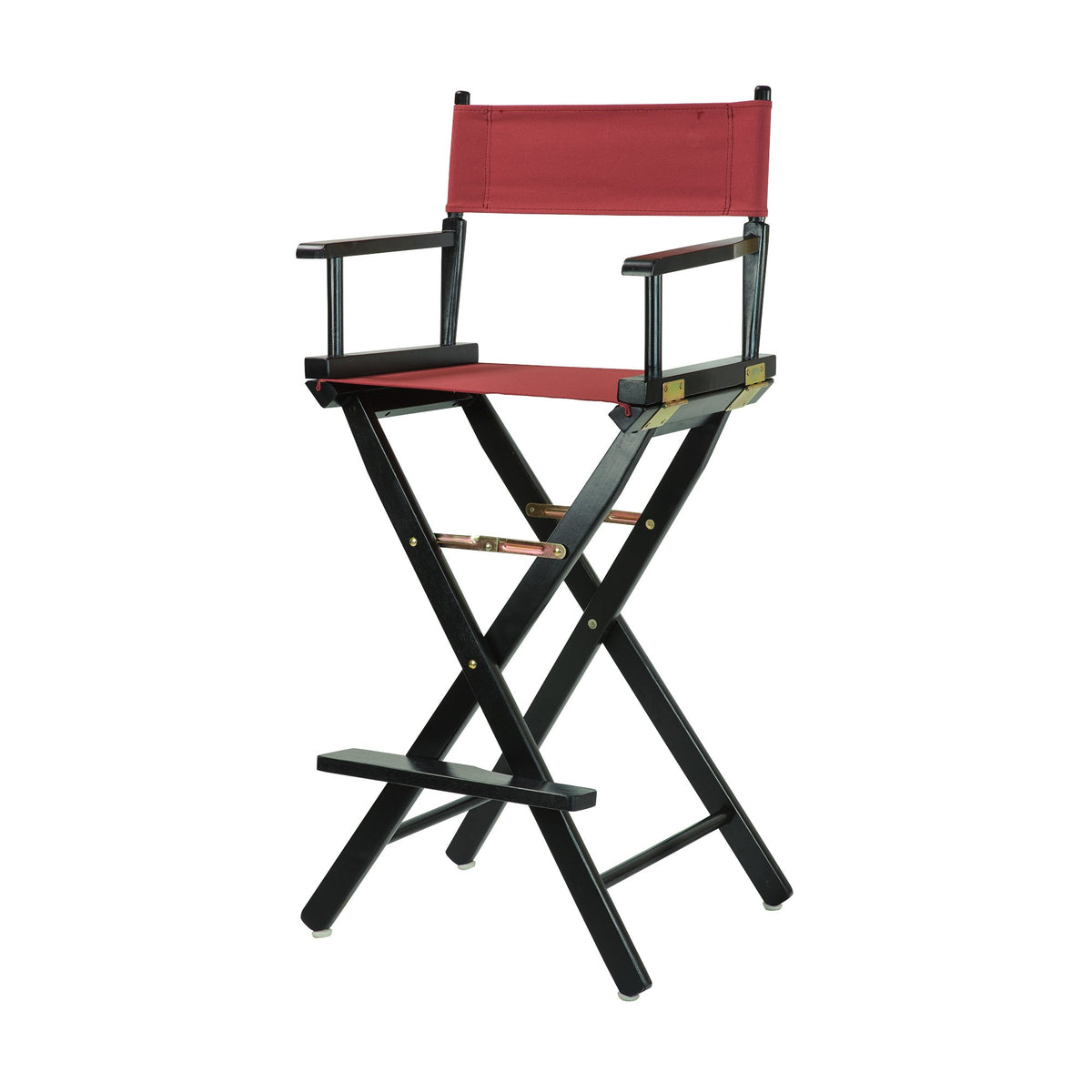 Casual Home 30&quot; Director'S Chair Black Frame-With Burgundy Canvas, Bar Height