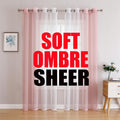 G2000 Sheer Curtains & Drapes 84 Inches Long Pink and White Ombre Curtains for Bedroom Living Room Window Curtains Light Filteri