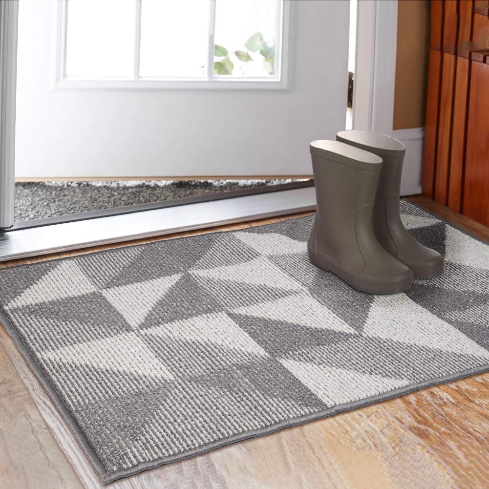Indoor Doormat 32''x 48'', Absorbent Front Back Door Mat Floor Mats, Rubber Backing Non Slip Door Mats Inside Mud Dirt Trapper E