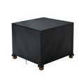 Dudsoeho Patio Ottoman Cover Waterproof, 28.3 X 28.3 X 16.9 Inch Rectangular Outdoor Side Table Cover, Durable Outdoor Furniture Cover, Black