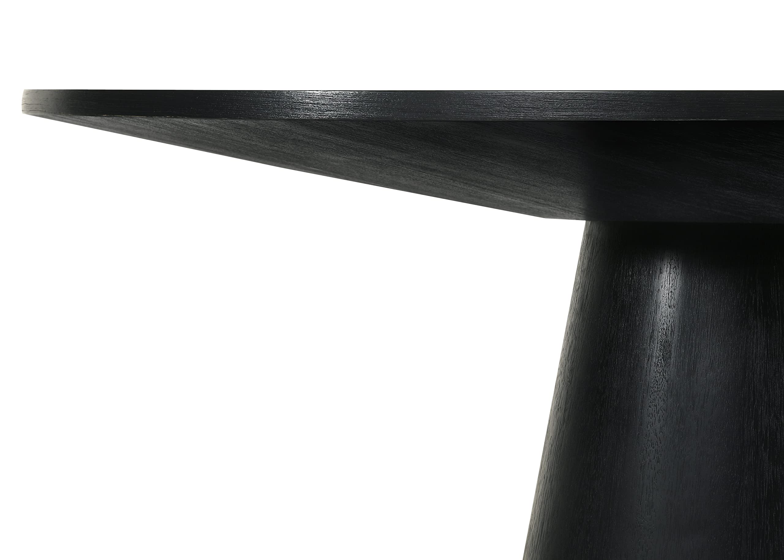 Lilola Home Jasper Ebony Black 59&Quot; W Contemporary Round Dining Table