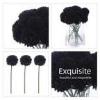 Kimura'S Cabin Fake Flowers 15Pcs Artificial Silk Hydrangea Chrysanthemum Ball Flowers Bouquets For Home Dining Table Core Party