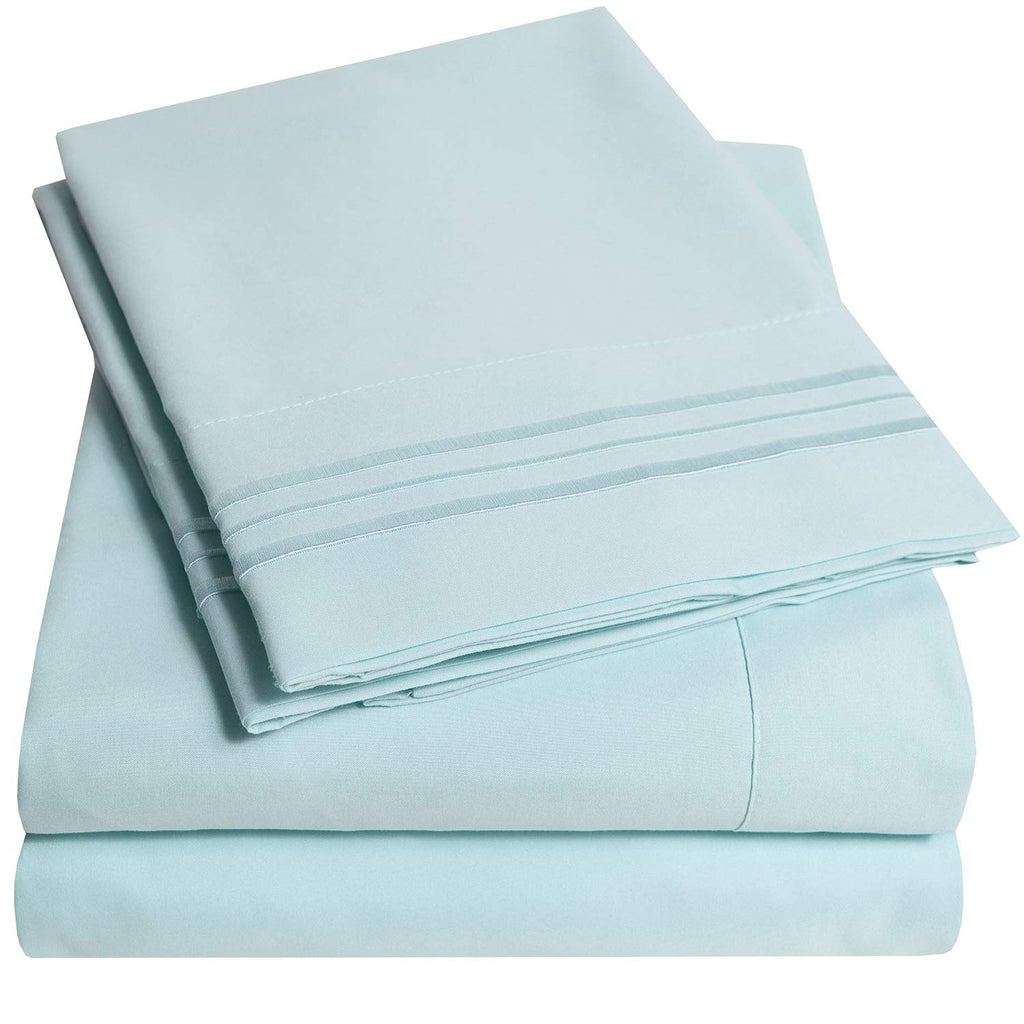 1500 Supreme Collection Twin Xl Sheet Sets Light Blue- 3 Piece Bed Sheets And Pillowcase Set For Twin Xl Mattress - Extra Soft,