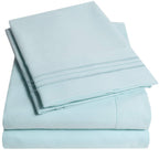 1500 Supreme Collection Twin Xl Sheet Sets Light Blue- 3 Piece Bed Sheets And Pillowcase Set For Twin Xl Mattress - Extra Soft,