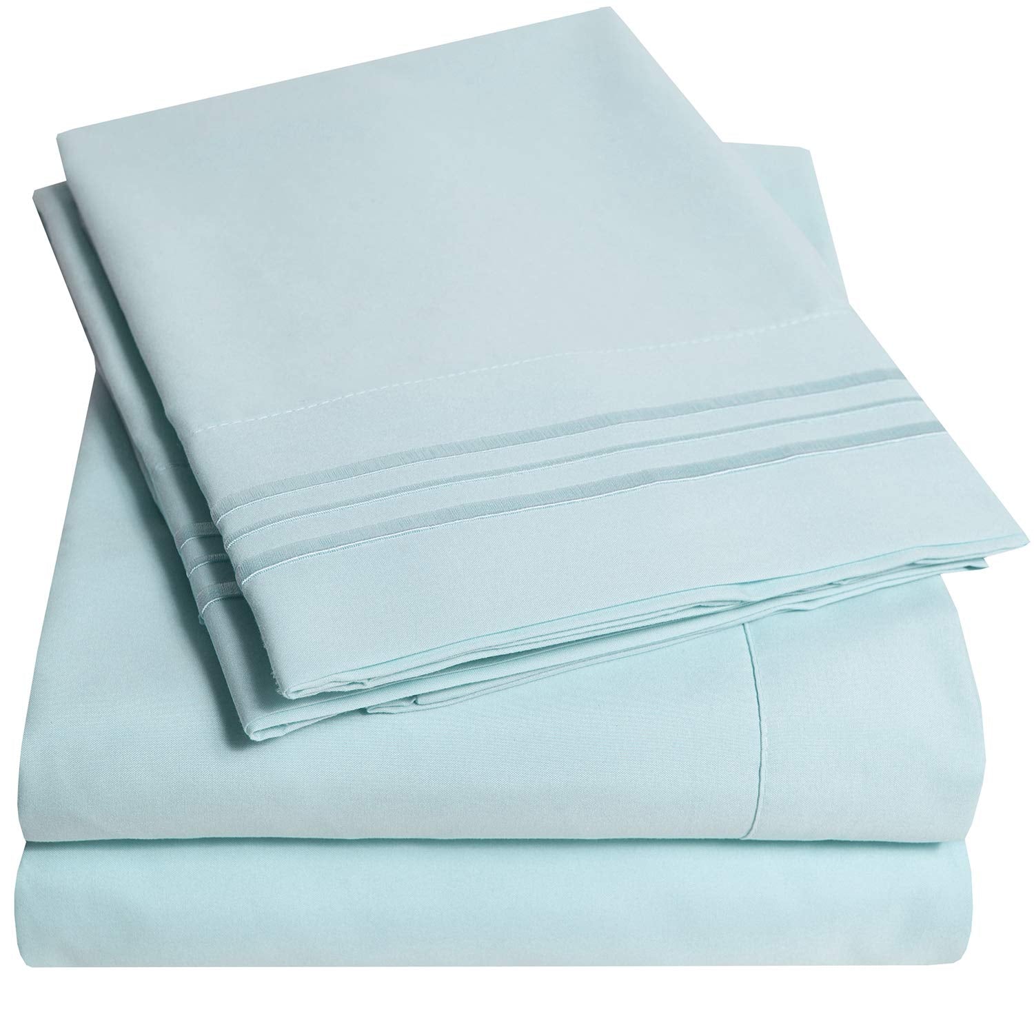 1500 Supreme Collection Twin Xl Sheet Sets Light Blue- 3 Piece Bed Sheets And Pillowcase Set For Twin Xl Mattress - Extra Soft,