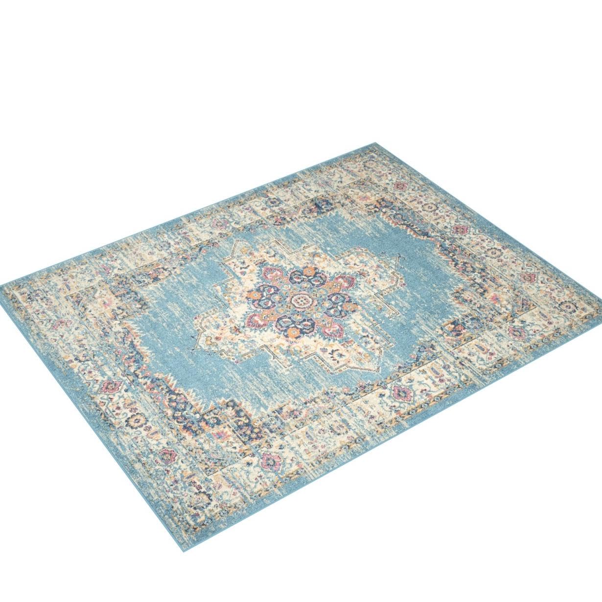 Nourison Passion Light Blue 8' X 10' Area-Rug, Boho, Traditional, Easy-Cleaning, Non Shedding, Bed Room, Living Room, Hallway (8