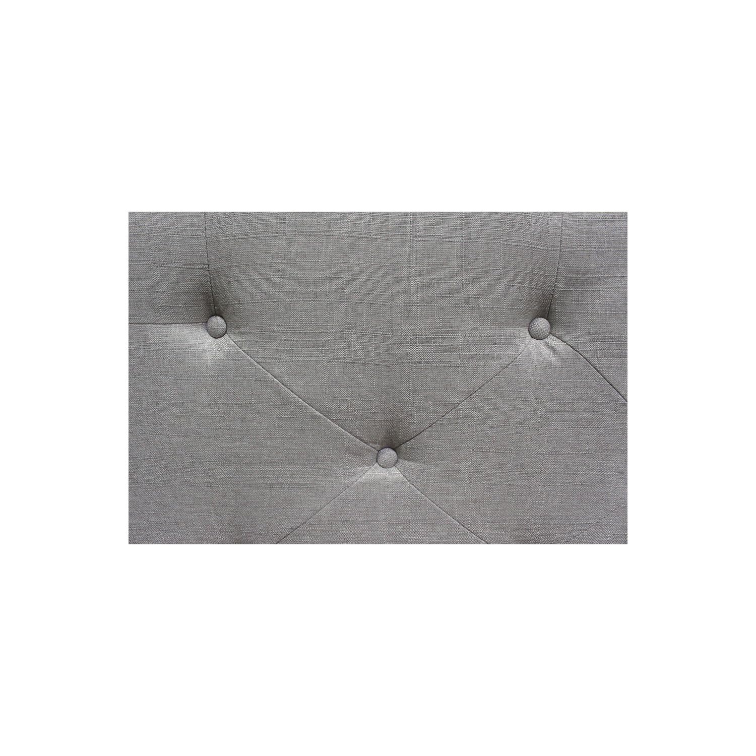 Best Master Furniture Vero Tufted Wingback Platform Bed, Queen, Grey