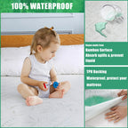 Jamrest Waterproof Mattress Protector Queen Size, Viscose Cooling Breathable Mattress Cover, Fitted Deep Pocket Mattress Pad Cov