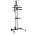 Startech.Com Heavy Duty Rolling Portable Tv Cart Stand With Wheels - 32 To 75 Inch - Adjustable Rotating Mobile Flat Panel Scree