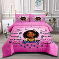 Black Girl Comforter Set Twin,Black Girl Magic Bedding Set,African American Girl Comforter Set,Little Black Girl Princess Bed Se