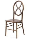 Commercial Seating Products Sandglass Dark Walnut Wood Chairs, 1-Pack