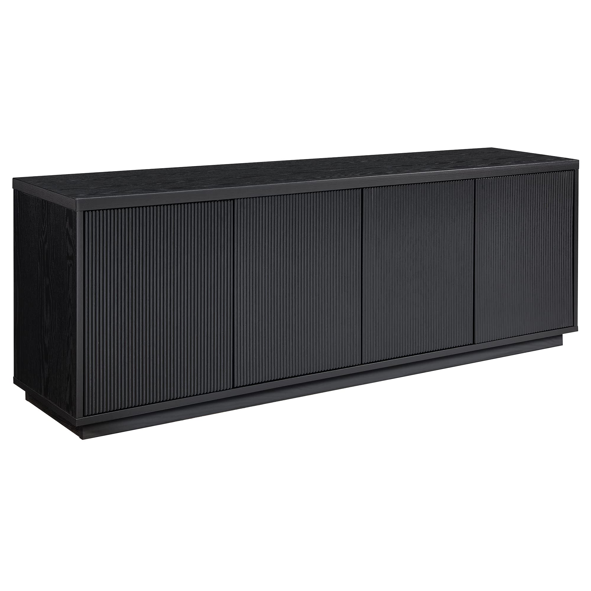 Henn&Hart Hanson Rectangular TV Stand for TVs up to 75 in Black Grain