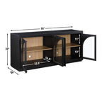Steve Silver Company Magnolia Black Server Cabinet, Ebony