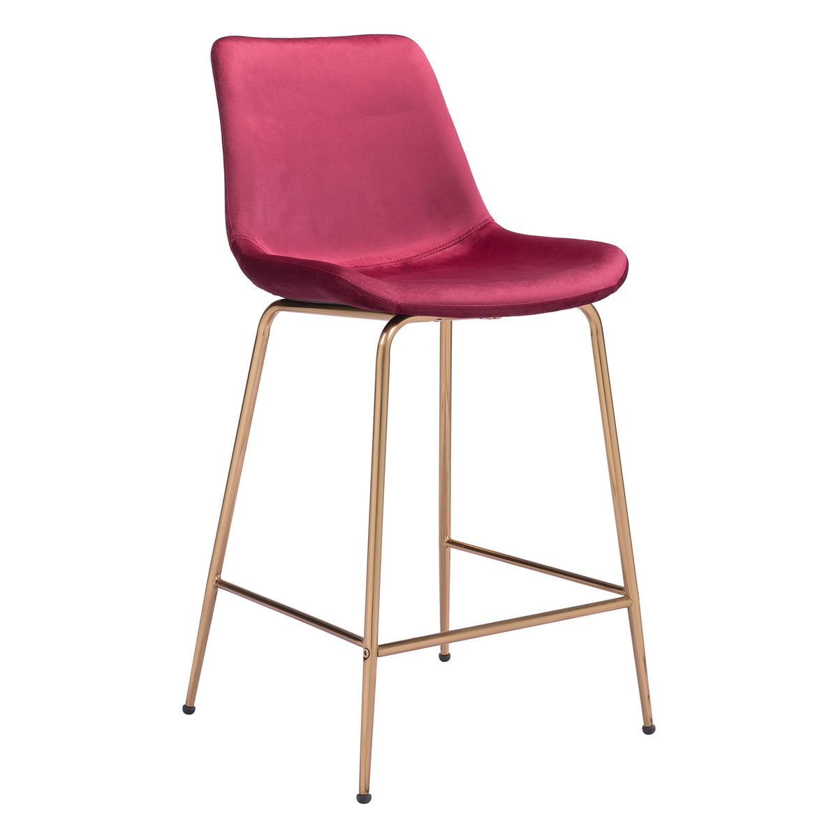 Zuo Tony Counter Stool Red & Gold