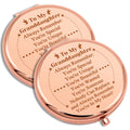 2 PCS Granddaughter Gifts Idea for Birthday Encouragement Gift Compact Makeup Mirror for Granddaughter Folding Pocket Mirror for