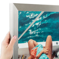 ArtToFrames 10x40 Inch Silver Picture Frame, This 1.25 Inch Custom MDF Poster Frame is Stainless Steel, Great for Your Art or Ph