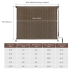 Vicllax Outdoor Roller Shade Fabric For Porch Gazebo, Patio Cordless Blinds Roll Up Shade (6' W X 6' L), Mocha