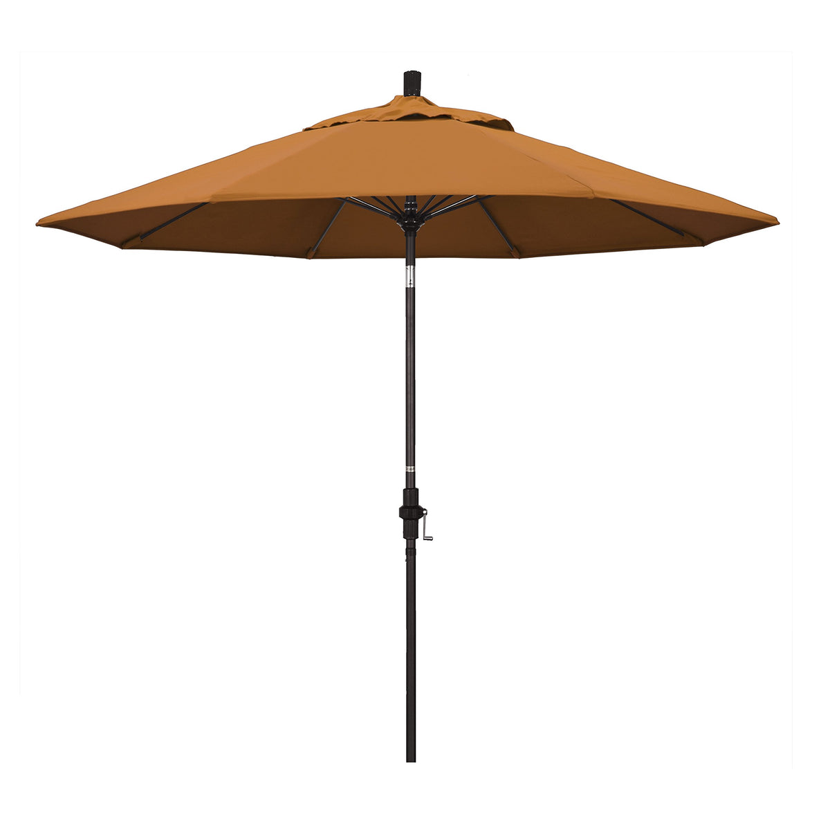 California Umbrella Gscuf908117-5417 9' Round Aluminum Pole Fiberglass Rib Market Patio Umbrella, 9-Foot, Tuscan