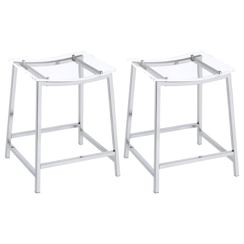 Coaster Jovani Counter Stool (Set Of 2), Chrome