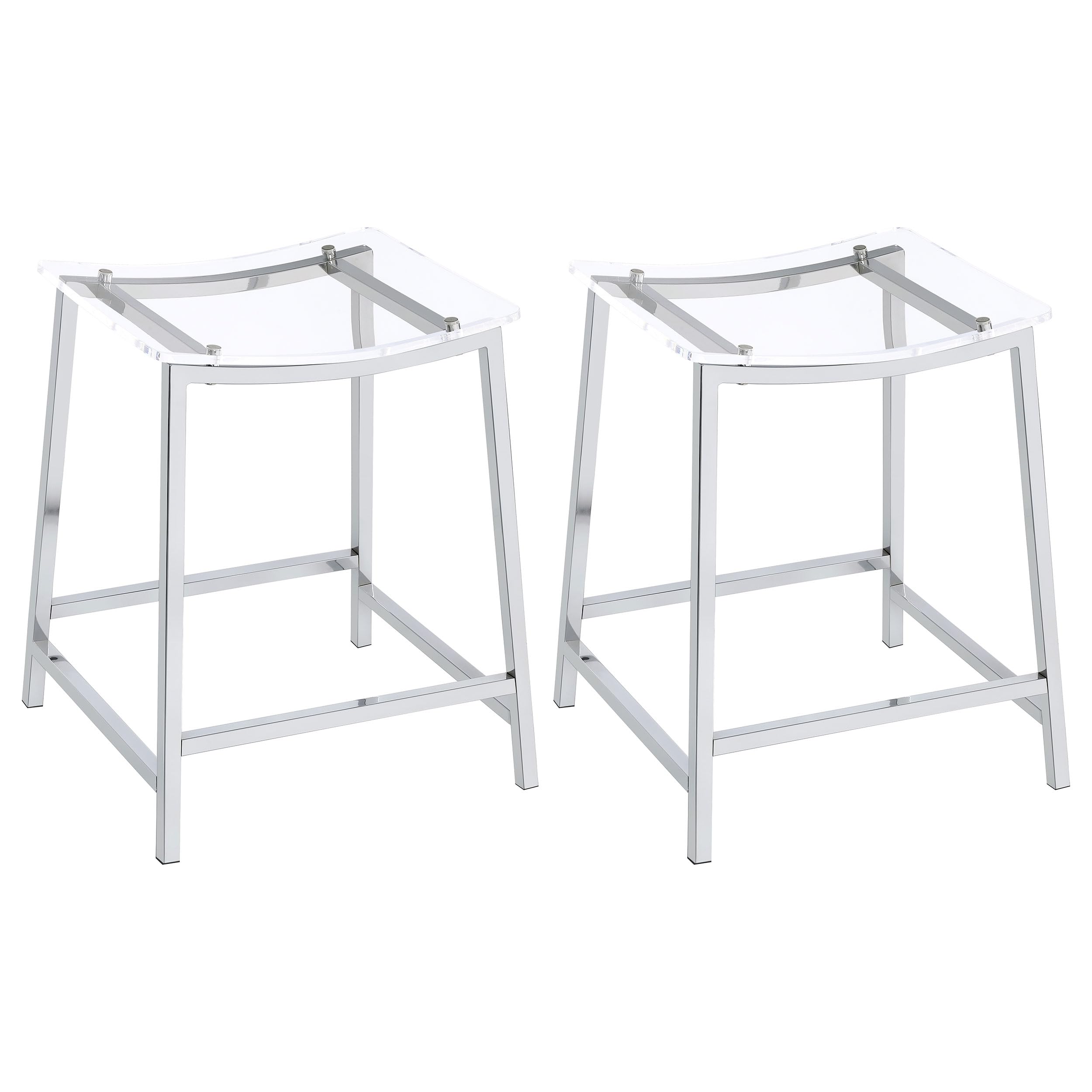 Coaster Jovani Counter Stool (Set Of 2), Chrome