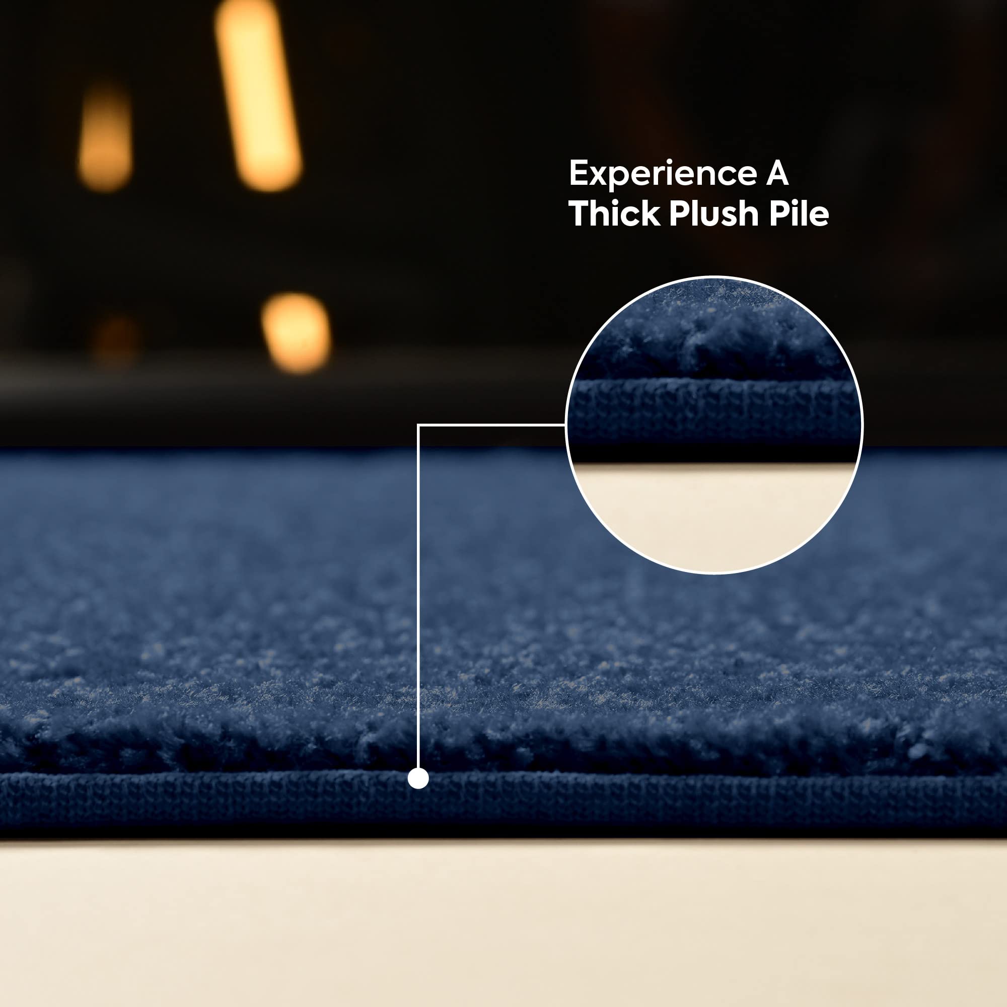 Pet Friendly Solid Color Area Rugs Royal Blue - 7' X 9' Rectangle, Indoor, Stain Resistant, Perfect For Living Room, Bedroom, Di