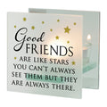 Elanze Designs Good Friends Like Stars Frosted Glass Mirrored Tea Light Holder