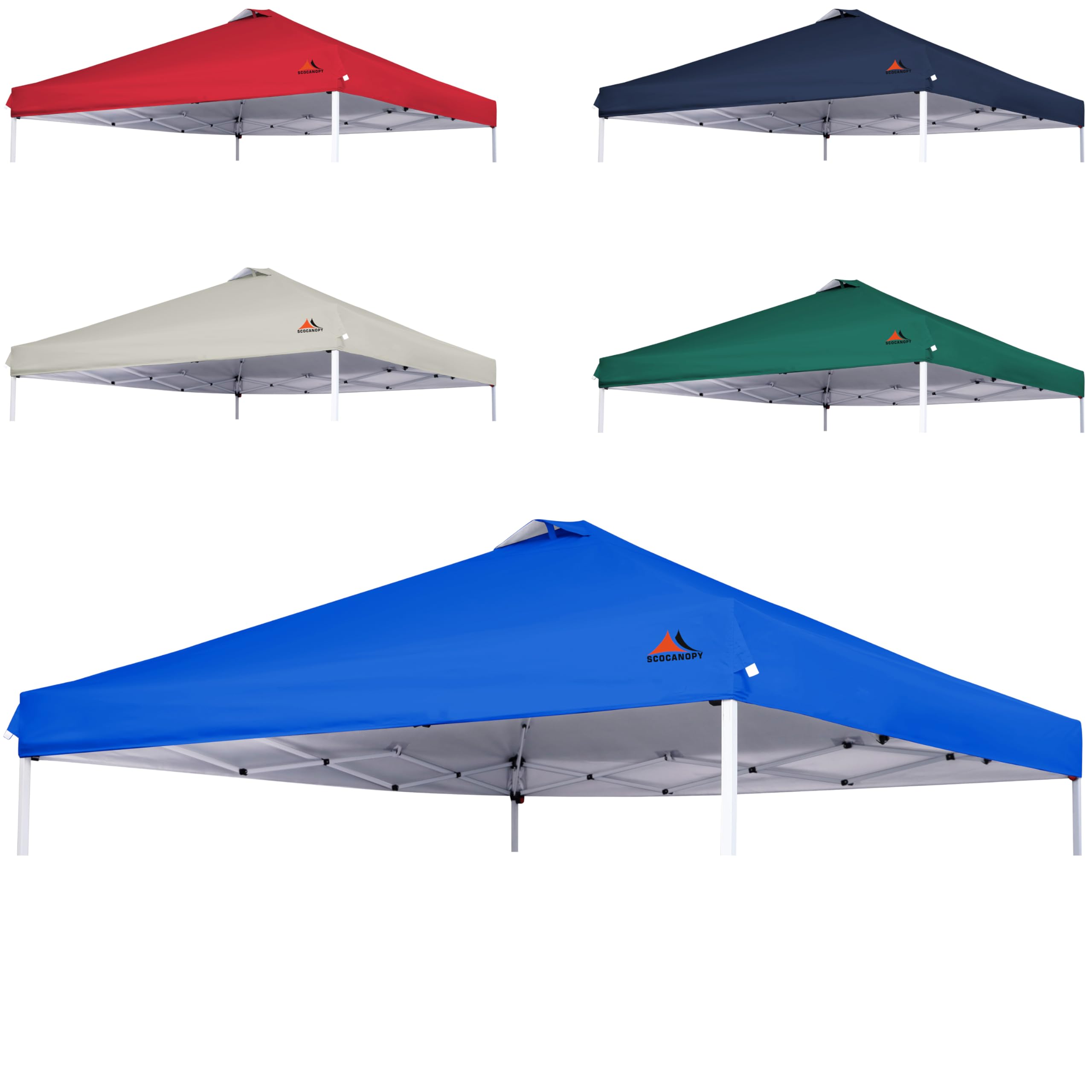Scocanopy Replacement Top With Air Vent For 12X12 Canopy Frame, Canopy Cover Only, (Blue)