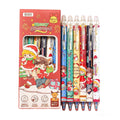 Rexinc 6PCs Christmas Blue Erasable Gel Pens, 0.5mm Fine Point Cute Holiday Mechanical Writing Pens for School Office Kids Stude