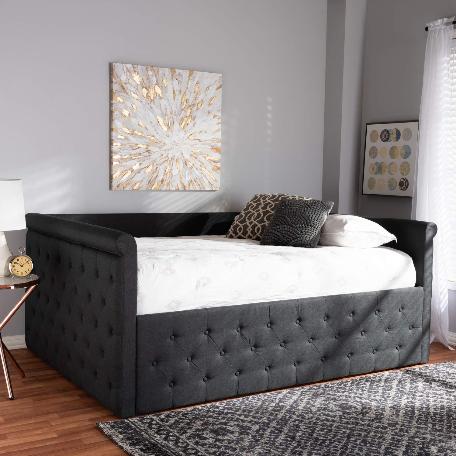 Baxton Studio Amaya Tufted Full Daybed - Thumbnail 3