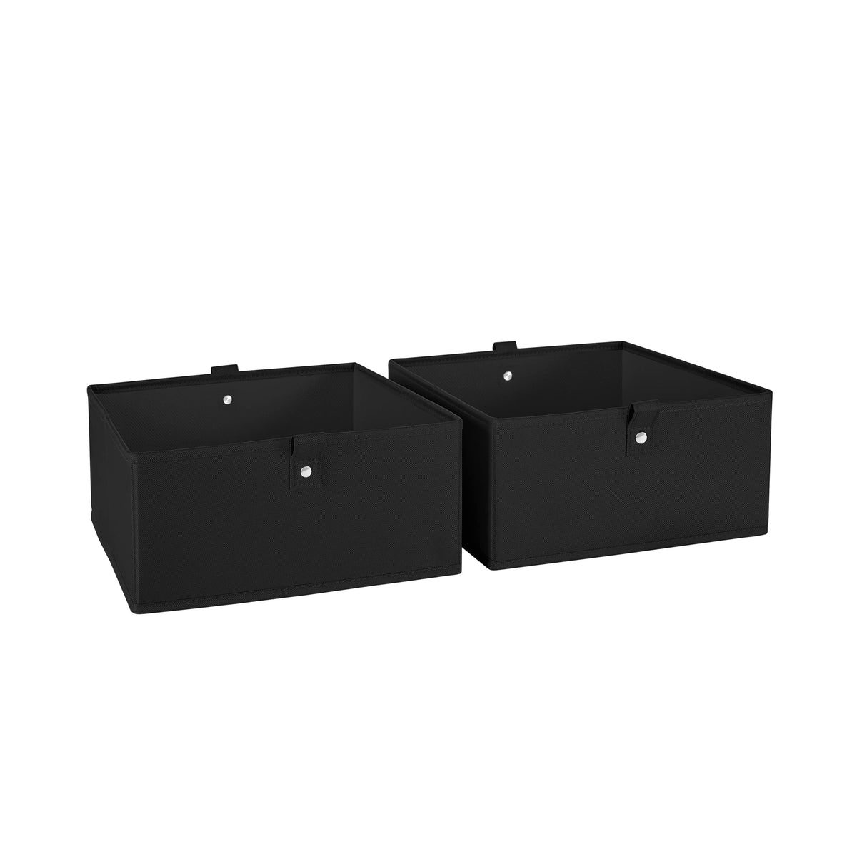 RiverRidge Folding Storage Bins  2pack of 5in Tall Black Cubes