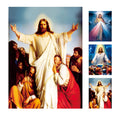 RILEYSON Divine Mercy Jesus Christ 3D Picture, Holographic Poster Jesus Painting, Religious Christian Holy Wall Art Decor for Ho