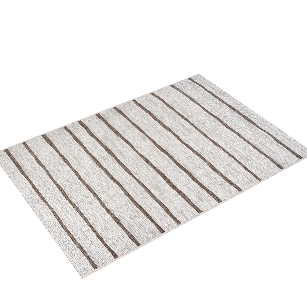 Jonathan Y Smb125A-5 Colonia Berber Stripe Indoor Outdoor Area-Rug Bohemian Contemporary Easy-Cleaning Bedroom Kitchen Backyard Patio Non Shedding, 5 X 8, Beige/Brown