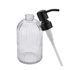 Leetcp Rose Gold Glass Soap Dispenser With Rust Proof Metal Pump,16Oz Vintage Soap Dispenser,Clear Glass Dish Soap Dispenser For