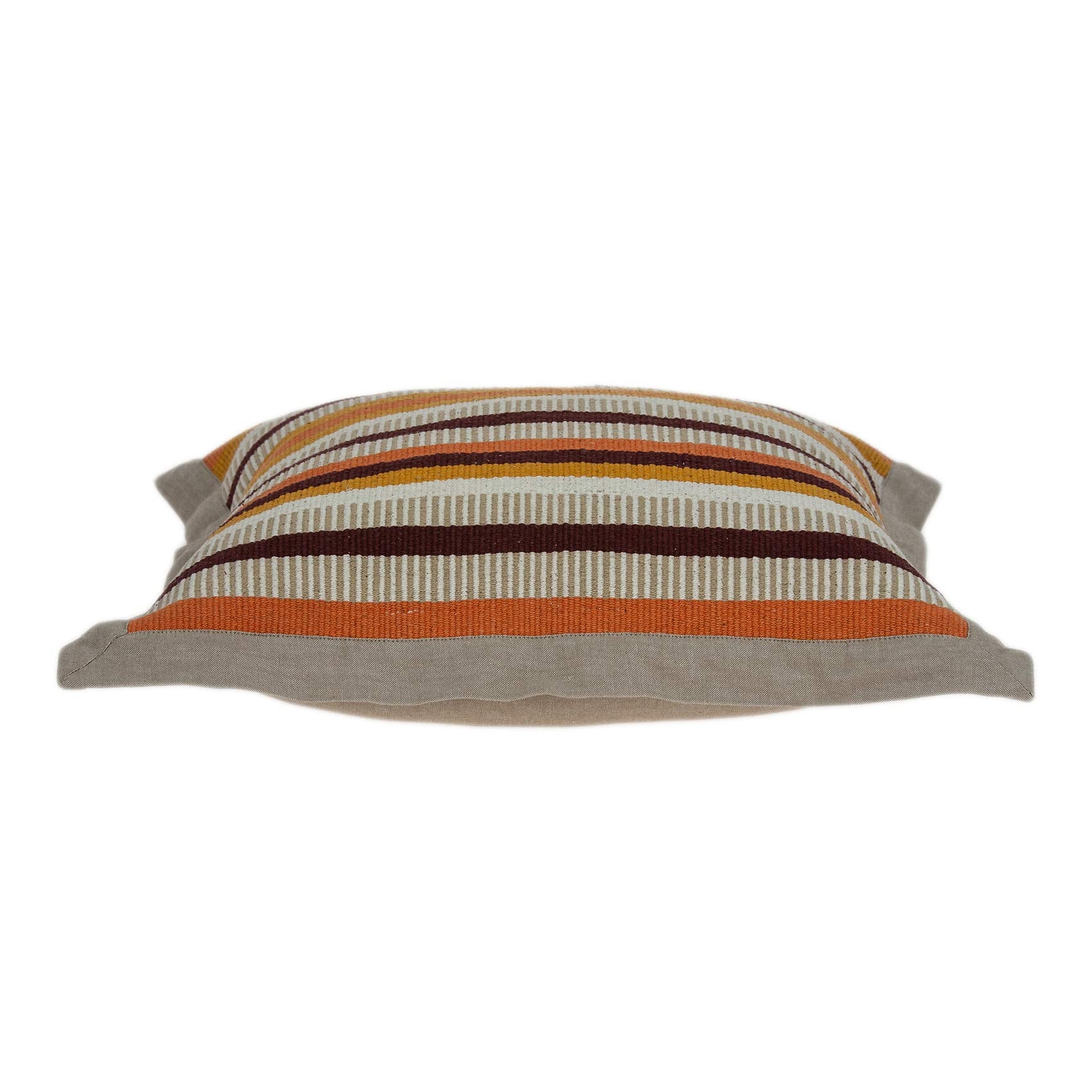 HomeRoots 95% Cotton,5% Linen 20' X 7' X 20' Transitional Multicolor Pillow Cover with Down Insert